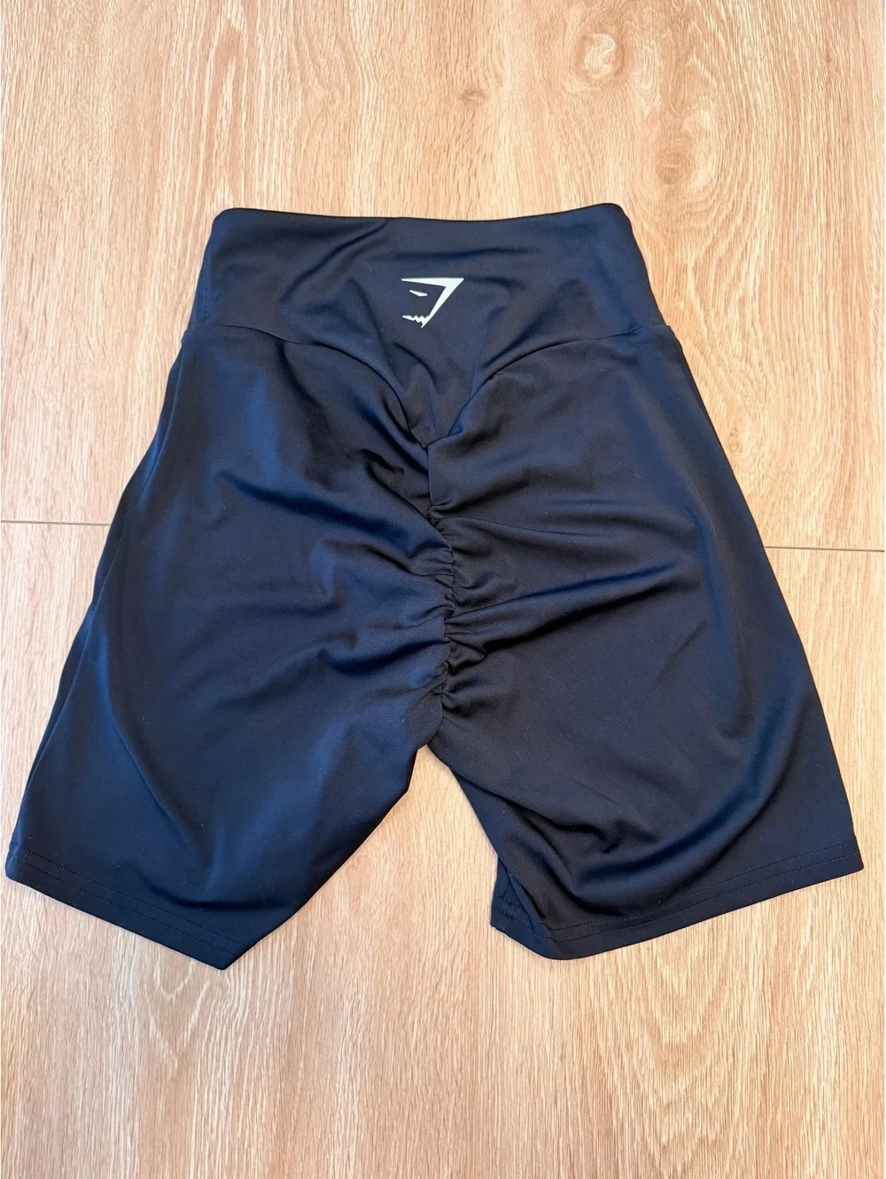 Gymshark Black Ruched Biker Shorts